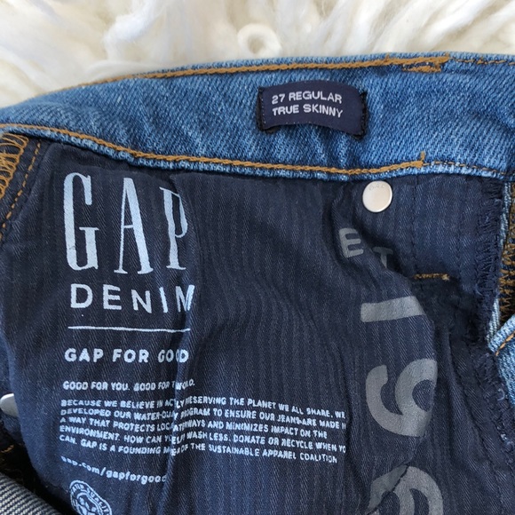 Gap Denim Destructive Skinny Jeans Sz R27 - Picture 6 of 7